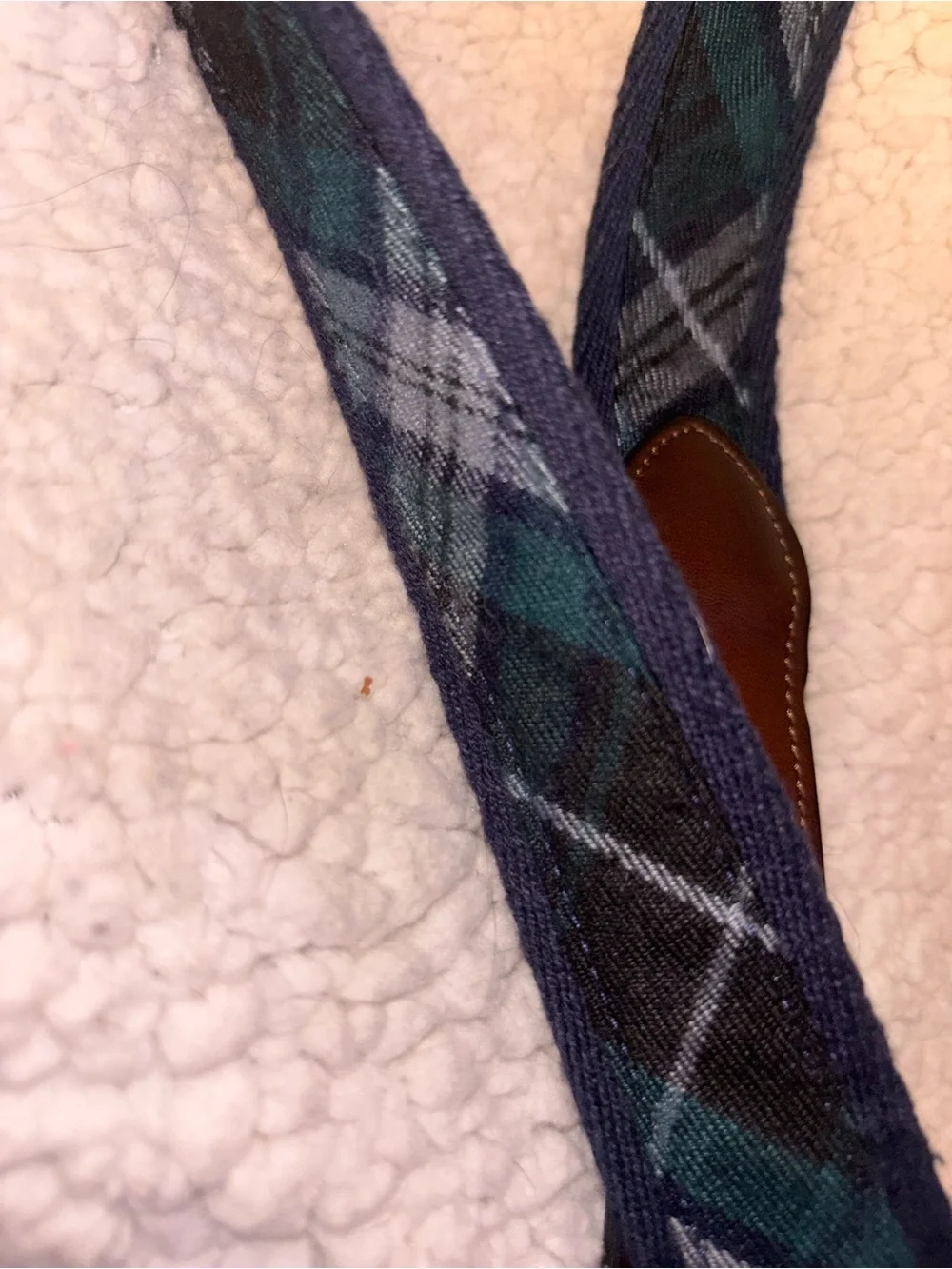 KIG Men’s Navy Tartan Plaid Belt Size 38 NWT